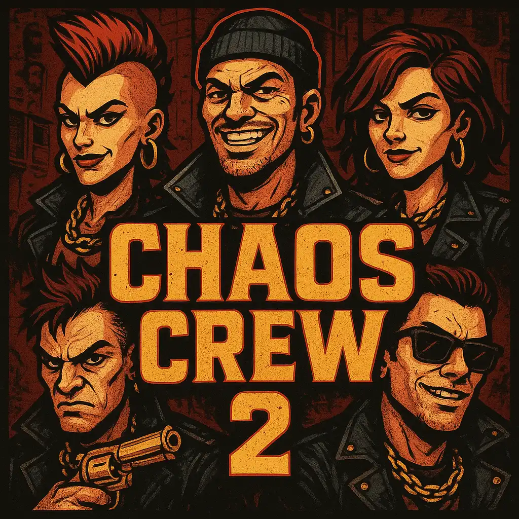 Chaos Crew 2 slot artwork with a punk heist gang theme