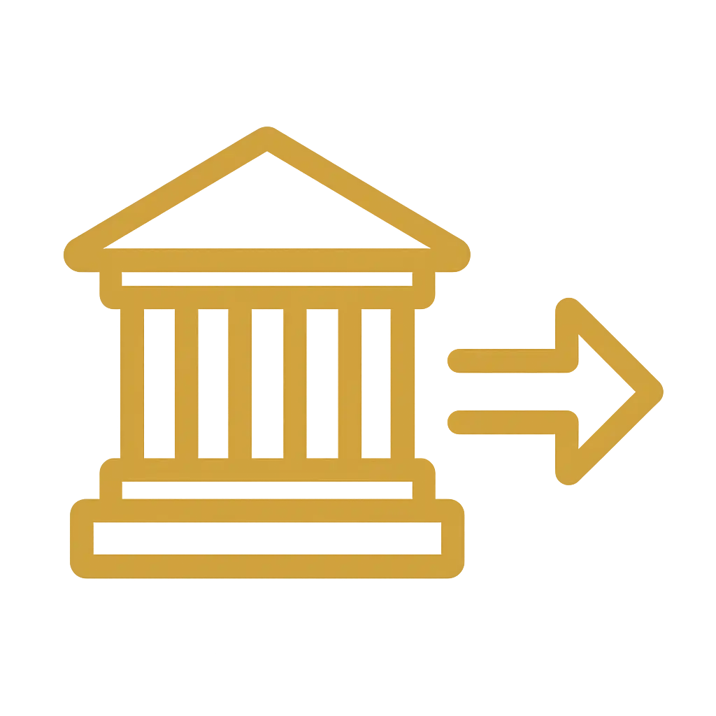 Bank transfer payment icon